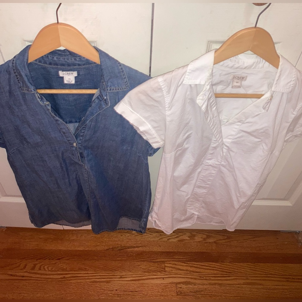 2 Jcrew short sleeve button down popovers